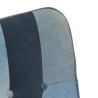 Sedia a Dondolo con Poggiapiedi Blu Denim Patchwork in Tela