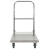 Carrello di Trasporto Argento 82x53x86 cm Acciaio Inossidabile