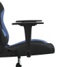 Sedia da Gaming Nero e Blu in Tessuto