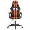 Sedia da Gaming Nero e Arancione in Similpelle