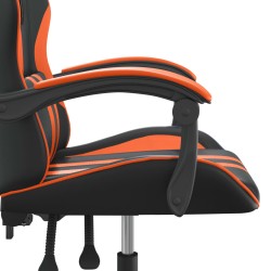 Sedia da Gaming Nero e Arancione in Similpelle