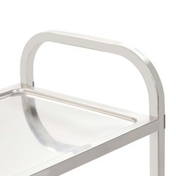 Carrello da Cucina a 5 Livelli 107x55x147 cm in Acciaio Inox