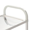 Carrello da Cucina a 4 Livelli 107x55x125 cm in Acciaio Inox