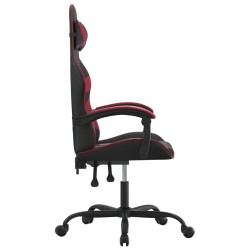 Sedia Gaming Nero e Rosso Vino in Similpelle