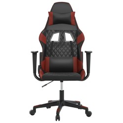 Sedia Gaming Nero e Rosso Vino in Similpelle