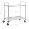 Carrello da Cucina a 2 Livelli 95x45x83,5 cm in Acciaio Inox