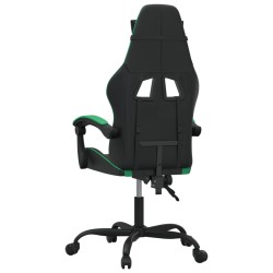 Sedia da Gaming Nera e Verde in Similpelle