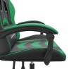 Sedia da Gaming Nera e Verde in Similpelle