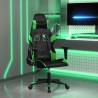 Sedia da Gaming Nera e Verde in Similpelle