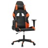 Sedia da Gaming Nero e Arancione in Similpelle