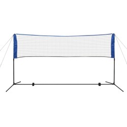 vidaXL Set Rete da Badminton con Volani 300x155 cm