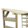 vidaXL Doppio Capannone per Legname 300x44x176cm Legno Pino Impregnato