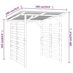 vidaXL Capannone per Legna da Ardere in Legno di Pino Impregnato