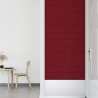 Pannelli Murali 12 pz Rosso Vino 90x15 cm Velluto 1,62 m²