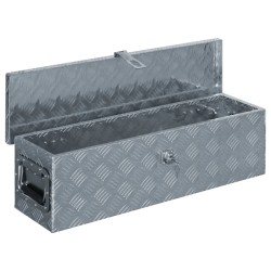 vidaXL Cassetta in Alluminio 80,5x22x22 cm Argento