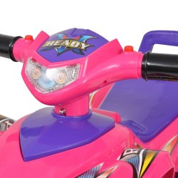 vidaXL Cavalcabile ATV per Bambini Rosa e Viola con Suoni e Luci