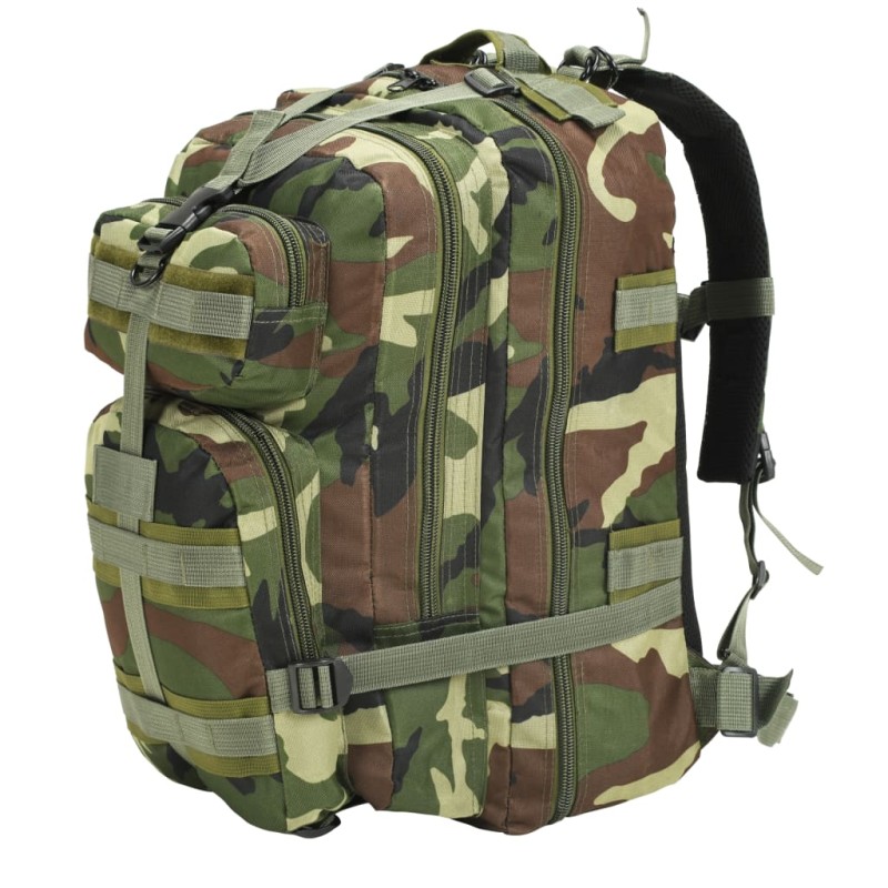 vidaXL Zaino Stile Militare 50 L Mimetico