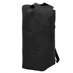 vidaXL Borsone da Viaggio in Stile Militare 85 L Nero