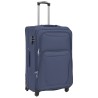 vidaXL 3 pz Set di Valigie Trolley Morbide Blu Marino