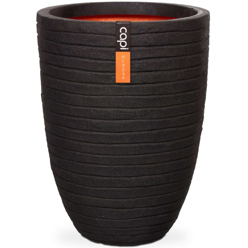 Capi Vaso Nature Row Elegante Basso 36x47 cm Nero KBLRO782