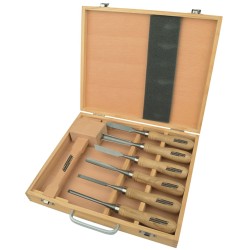 Brüder Mannesmann Set di Utensili per Intagliare il Legno 7 pz 66107