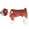 vidaXL Bulldog di Peluche Giocattolo Bianco e Marrone XXL