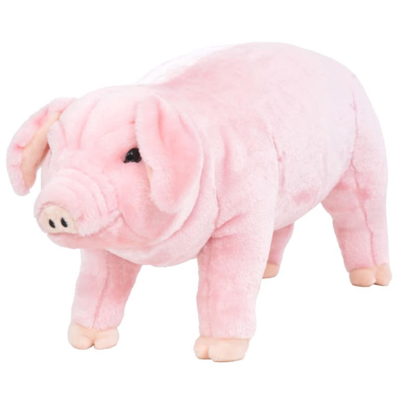 vidaXL Maialino in Peluche in Piedi Rosa XXL