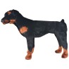 vidaXL Cane Rottweiler in Peluche in Piedi Nero e Marrone XXL