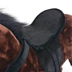 vidaXL Cavallo in Peluche in Piedi Marrone Scuro XXL