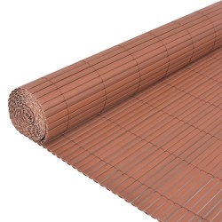 vidaXL Recinzione da Giardino a Doppio Lato in PVC 90x300 cm Marrone