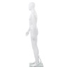 vidaXL Manichino Uomo Figura Intera Base in Vetro 185 cm Bianco Lucido 