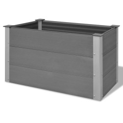 vidaXL Letto Rialzato da Giardino in WPC 100x50x54 cm Grigio