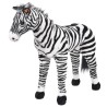 vidaXL Zebra in Peluche in Piedi Nera e Bianca XXL