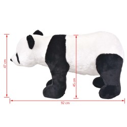 vidaXL Panda in Peluche in Piedi Nero e Bianco XXL