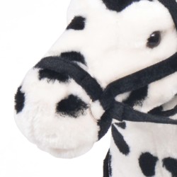 vidaXL Cavallo in Peluche in Piedi Nero e Bianco XXL