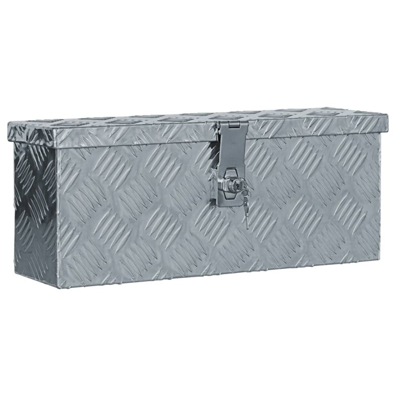 vidaXL Cassetta in Alluminio 48,5x14x20 cm Argento