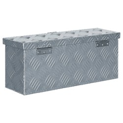 vidaXL Cassetta in Alluminio 48,5x14x20 cm Argento