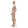 vidaXL Manichino Bambino Figura Intera Base in Vetro 140 cm Beige 