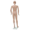 vidaXL Manichino Bambino Figura Intera Base in Vetro 140 cm Beige 