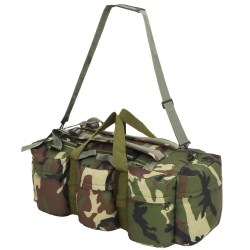 vidaXL Borsone da Viaggio Stile Militare 3 in 1 90 L Mimetico