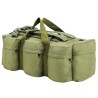 vidaXL Borsone da Viaggio Stile Militare 3 in 1 90 L Verde Oliva