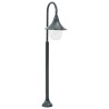 vidaXL Lampione da Giardino E27 120 cm Alluminio Verde Scuro