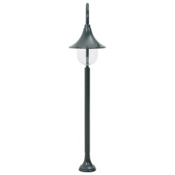 vidaXL Lampione da Giardino E27 120 cm Alluminio Verde Scuro