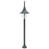 vidaXL Lampione da Giardino E27 120 cm Alluminio Verde Scuro