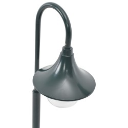 vidaXL Lampione da Giardino E27 120 cm Alluminio Verde Scuro