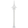 vidaXL Lampione da Giardino E27 120 cm Alluminio Bianco