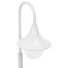 vidaXL Lampione da Giardino E27 120 cm Alluminio Bianco