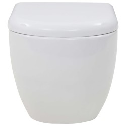 vidaXL WC Sospeso in Ceramica Bianca   