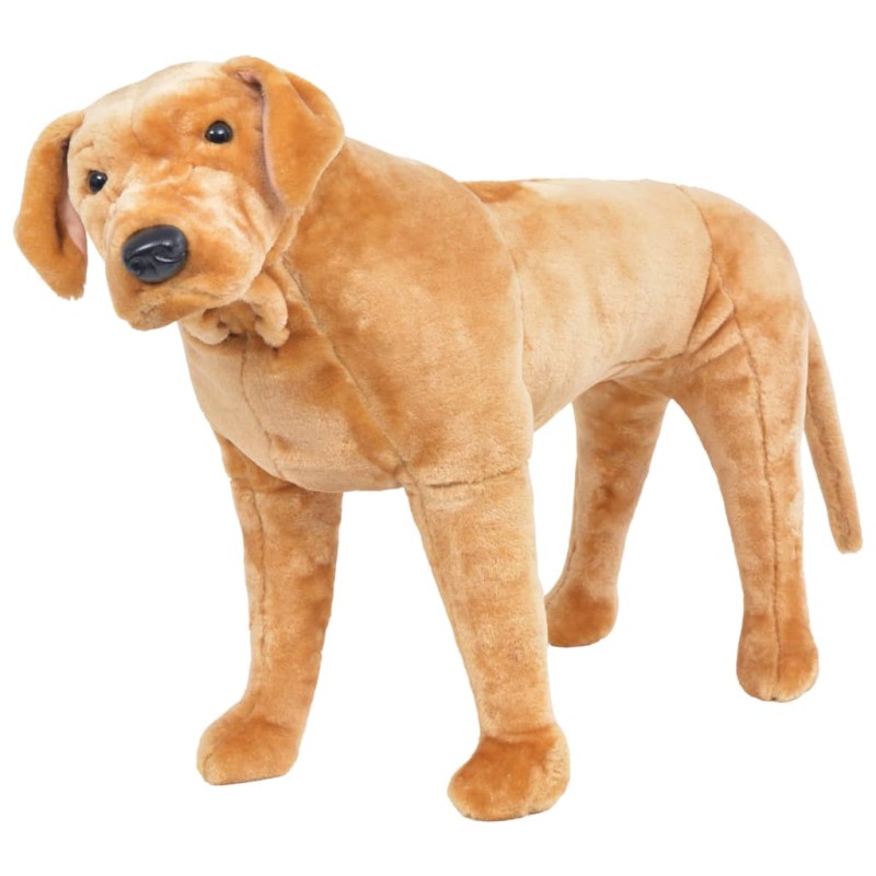 vidaXL Cane Labrador in Peluche in Piedi Marrone Chiaro XXL