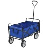 vidaXL Carrello Pieghevole a Mano in Acciaio Blu